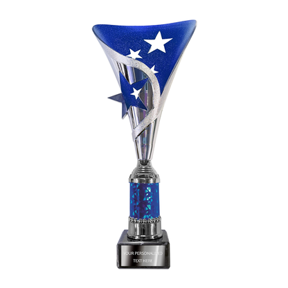Silver/Blue Multipurpose Trophy Featuring Stars (2400A/B/C/D)