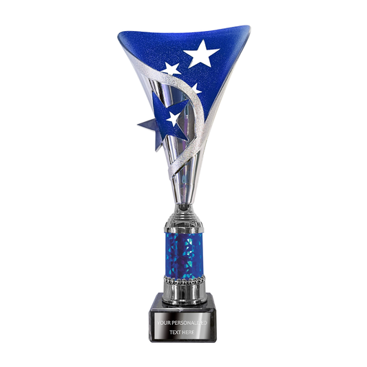 Silver/Blue Multipurpose Trophy Featuring Stars (2400A/B/C/D)