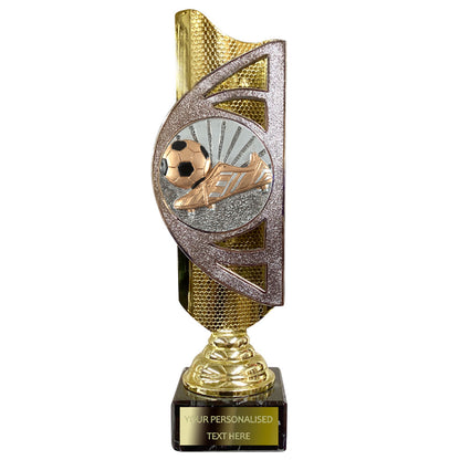 Gold and Silver Football Award (BS21A/B/C) With Embossed Football Design Option