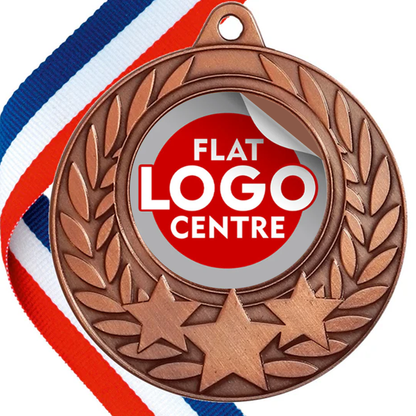 Dazzle Design Medal with Flat Logo Sticker