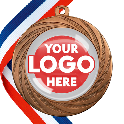 70mm Whirl Budget Medal with Gel Dome