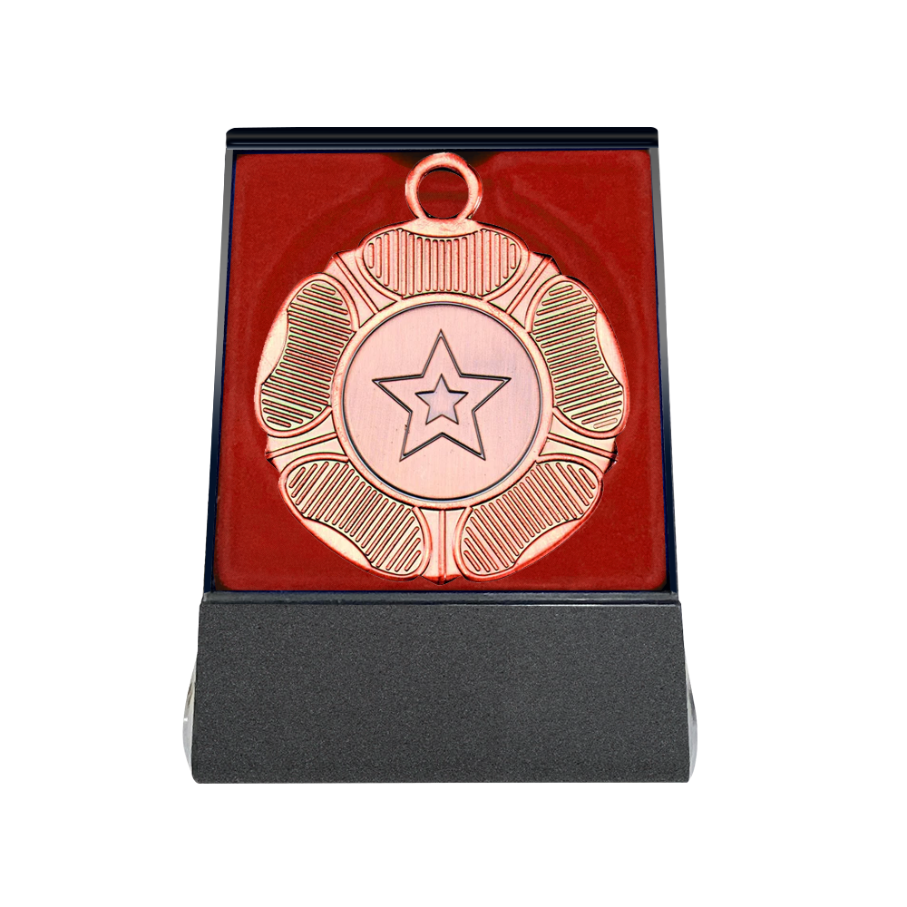 Multi-choice Medal in Red Flipover Box
