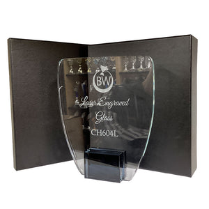 Refined Clear Lasered Glass Gift/Award with Rounded Edges (CH604L)