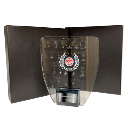 Classy Clear Trimmed Glass Gift/Award with Rounded Edges (CH604L)