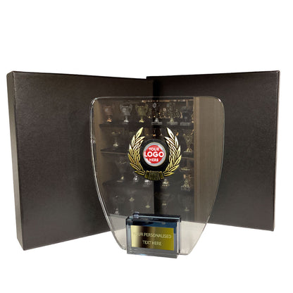 Classy Clear Trimmed Glass Gift/Award with Rounded Edges (CH604L)