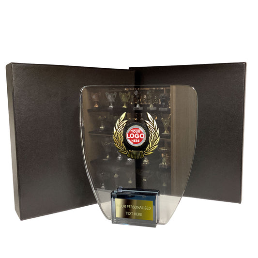 Classy Clear Trimmed Glass Gift/Award with Rounded Edges (CH604L)