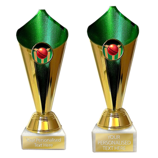 Cricket Golden Flame Shaped Trophy (CP580.B/C.07)