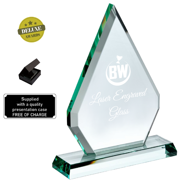 Premium Quality Lasered Triangle Shaped Glass Award (JP03A/B/C)
