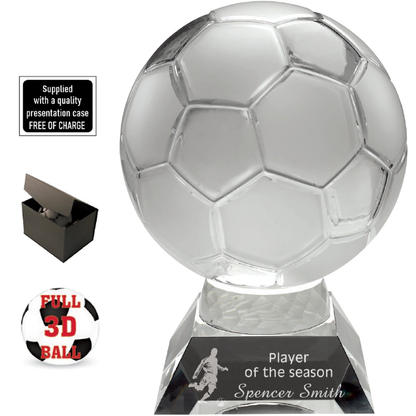 Elegant Lasered Football Premier Glass Award (JB200A/B/C)