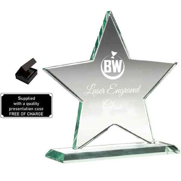 Elegant Star-shaped Lasered Jade Glass (KG6A/B/C)