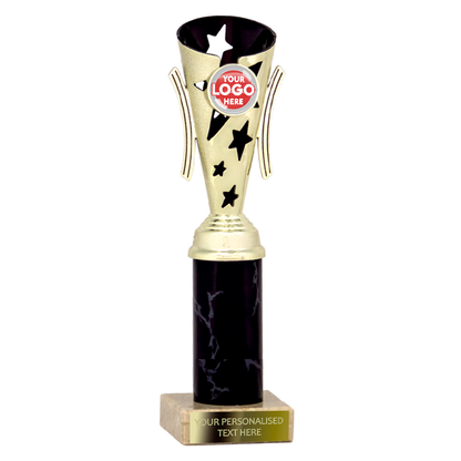 Gold & Black Star Design Tube Trophy (1964A/B/C/D)