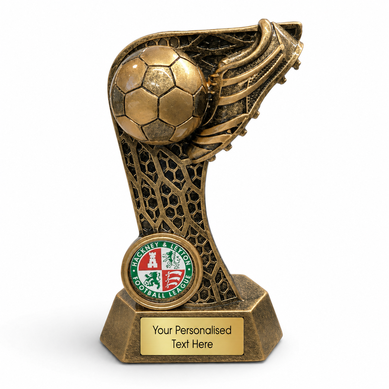Boot and Ball with textured net Trophy (RS0899)
