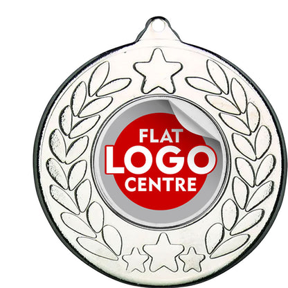 The Classic Star medal with custom flat logo BW Trophies