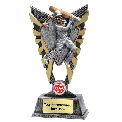 Stunning Cricket Trophy Award with Diamond-shaped Disc of your Choice (X845.22)
