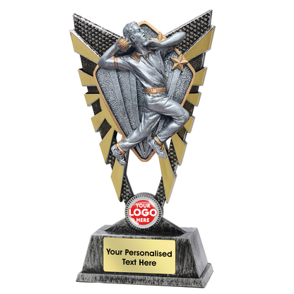 Stunning Cricket Trophy Award with Diamond-shaped Disc of your Choice (X845.22)