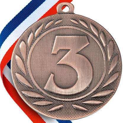 1st/2nd/3rd Embossed Medal on Ribbons