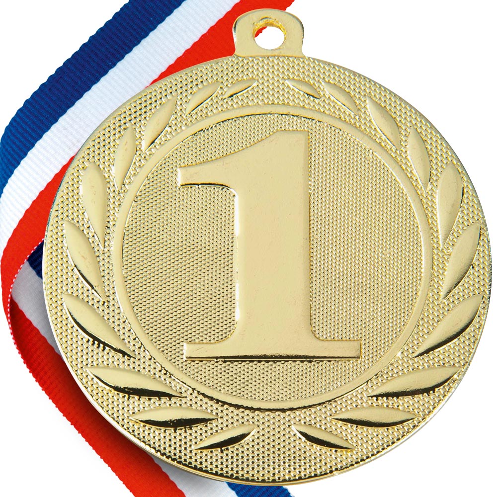 1st/2nd/3rd Embossed Medal on Ribbons