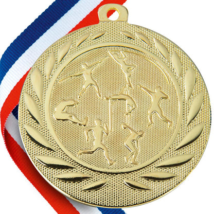 Athletics Embossed Medal on Ribbons