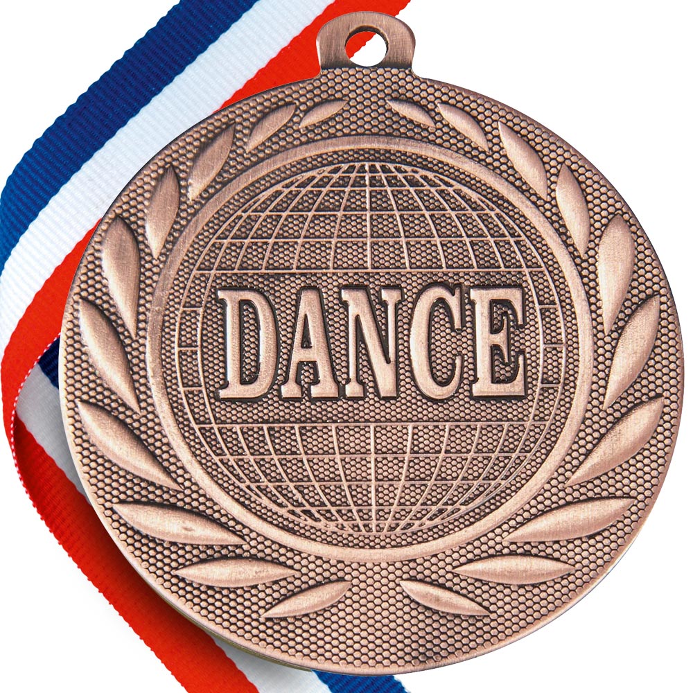Dance Embossed Medal on Ribbons