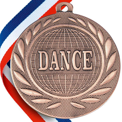 Dance Embossed Medal on Ribbons