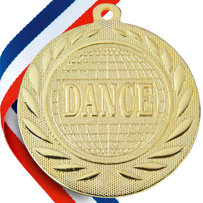 Dance Embossed Medal on Ribbons