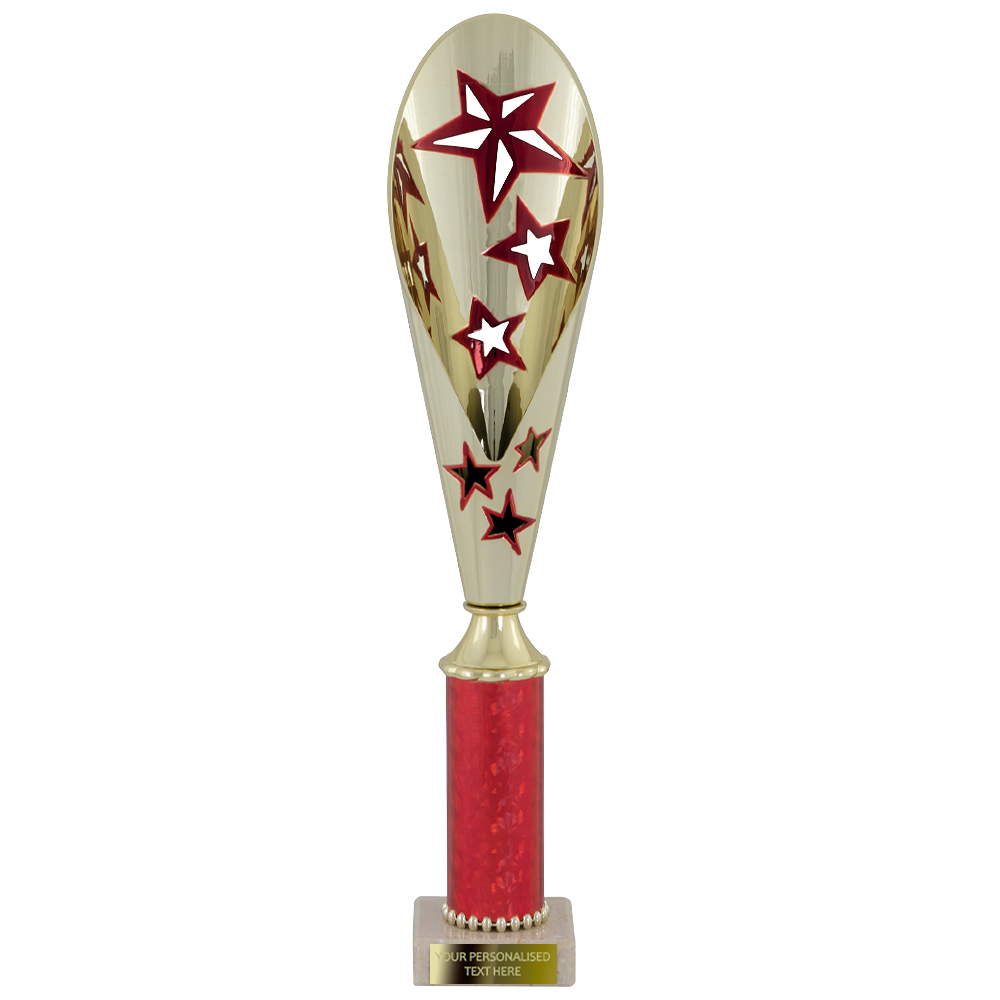 Gold & Red Multi-purpose Trophy with Stars (2372A/B/C/D)