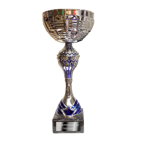 Stylish Silver Cup with Blue Highlights (1664E/F/G)