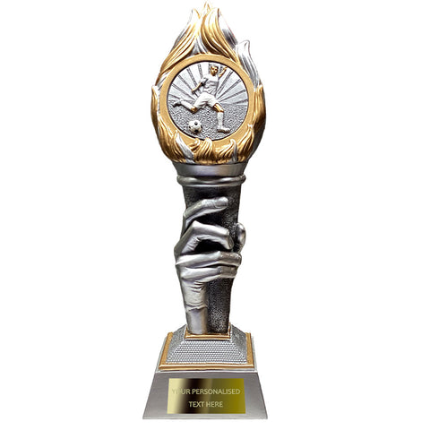 Footballer Torch Resin Award Silver&Gold (FG127)