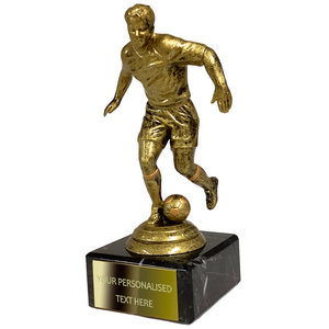 Golden Footballer Award on Marble Stand (FG726B)