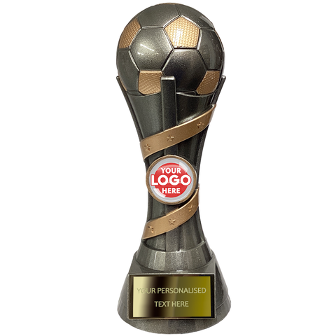 Football Silver and Gold Trophy with Stars Decoration (FP04A)