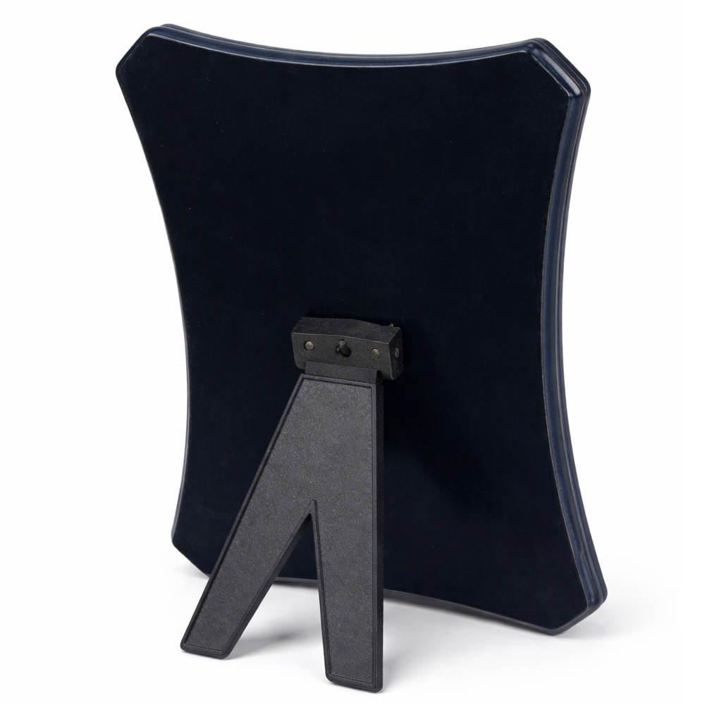 Dark-Blue Wooden Shield Award with Custom Logo Insert (FWP79/80/81B)