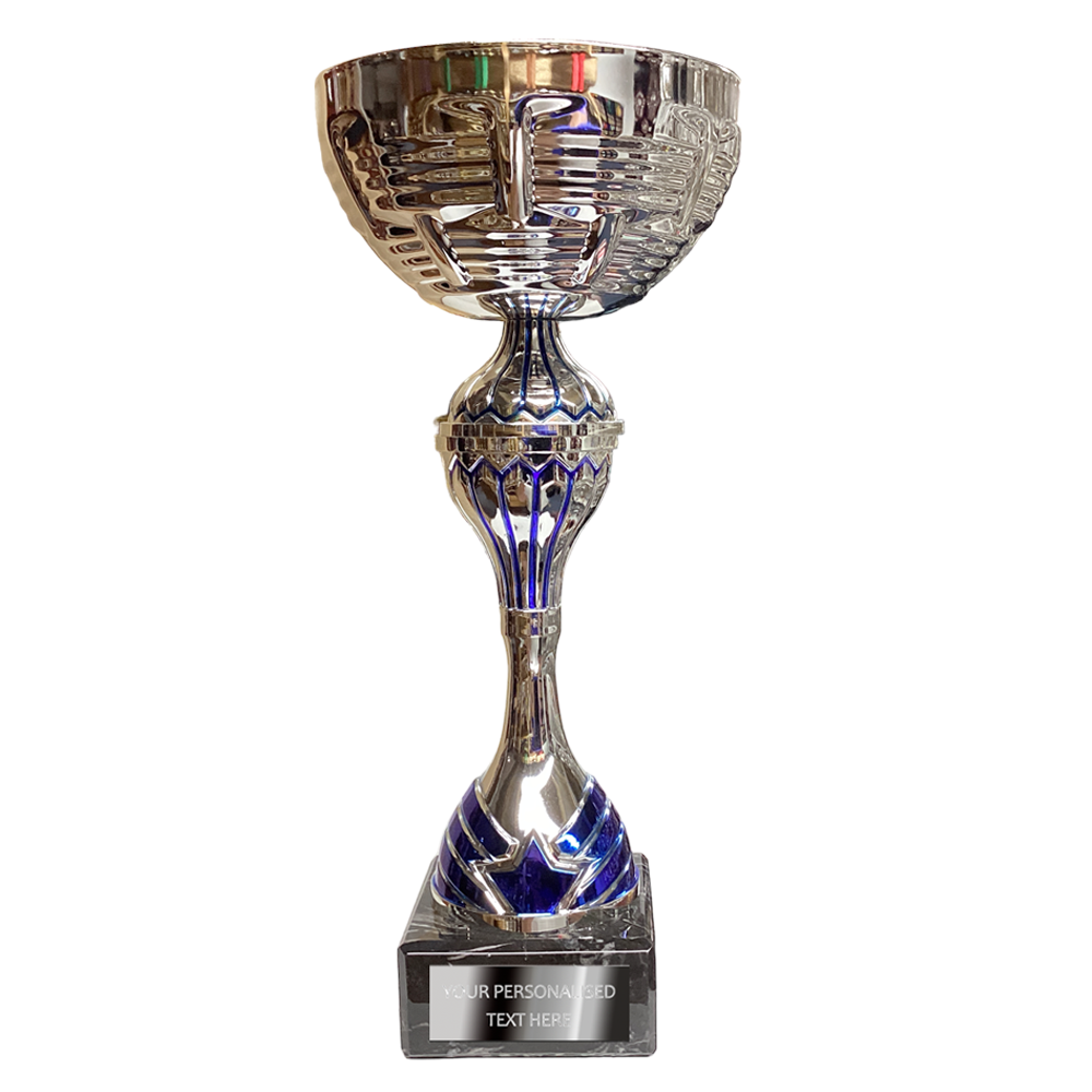 Stylish Silver Cup with Blue Highlights (1664E/F/G)