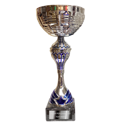Stylish Silver Cup with Blue Highlights (1664E/F/G)