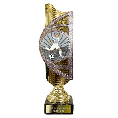 Gold and Silver Football Award (BS21A/B/C) With Embossed Football Design Option