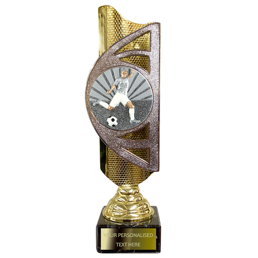 Gold and Silver Football Award (BS21A/B/C) With Embossed Football Design Option