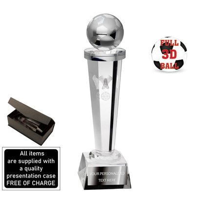 Stylish Football Award With Presentation Box (TD301GA/GB/GC) BW Trophies