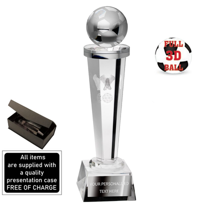 Stylish Football Award With Presentation Box (TD301GA/GB/GC) BW Trophies
