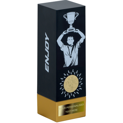 Heavy Football Tower Trophy (5 colors available) (BL1BLBU/GO/RE/SI/WH)