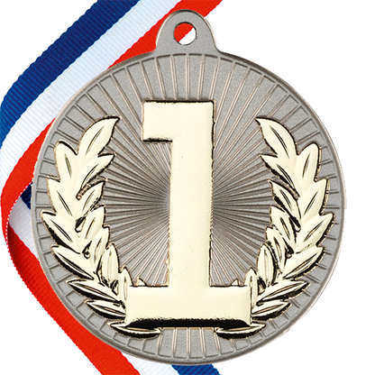 1st/2nd/3rd Embossed Medal on a Ribbon BW Trophies