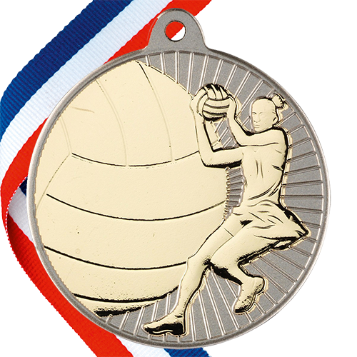 Netball Embossed Medal on a Ribbon – BW Trophies