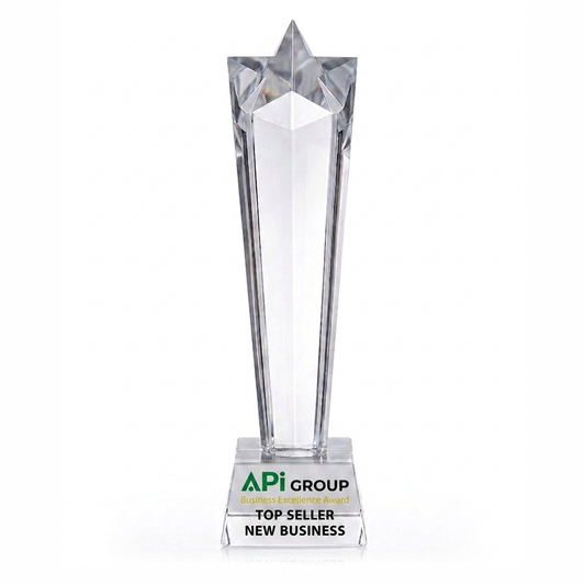 Colour Printed Star Shape Glass Award (JB4100A/B/C)