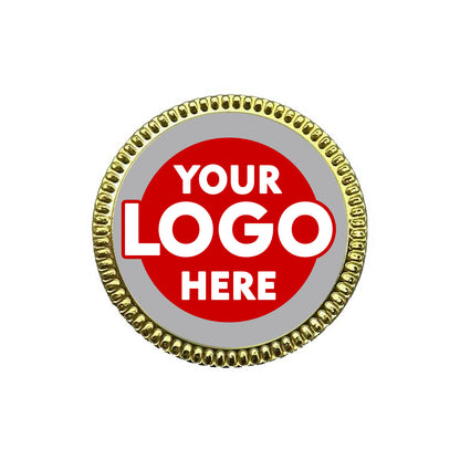 Steel Pin Badge with Logo of Your Choice - 30mm