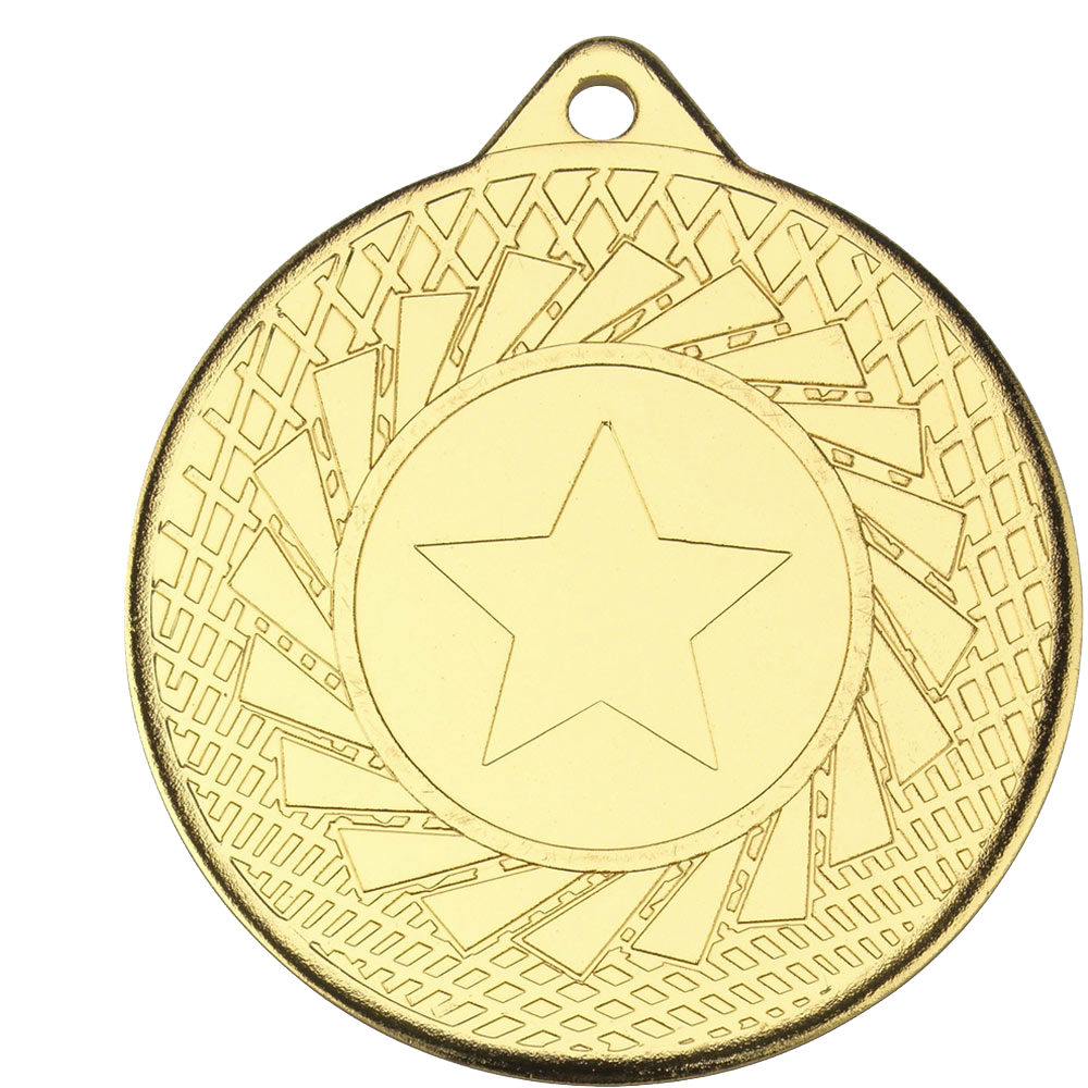 The Glossy Gel -  Blade Design Medal on a Ribbon with Domed Centre