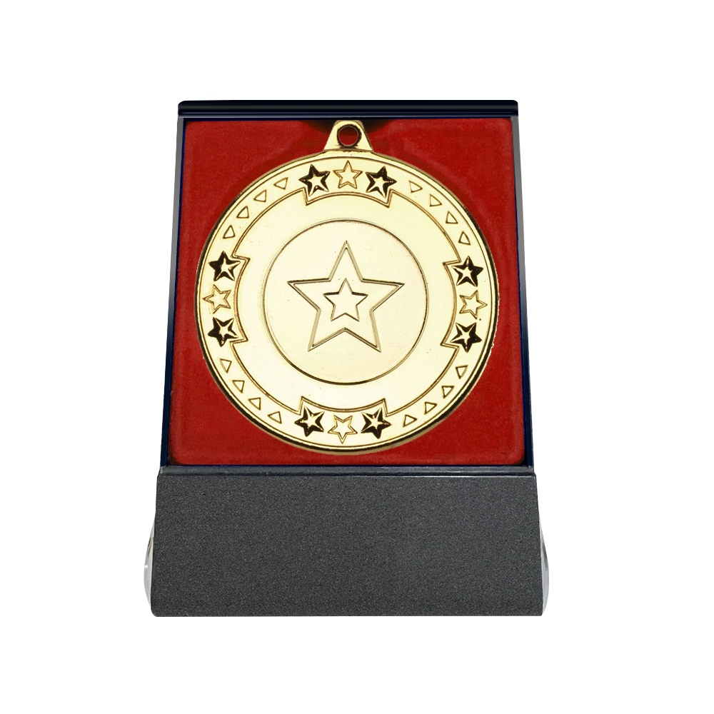 Multi-choice Medal in Red Flipover Box