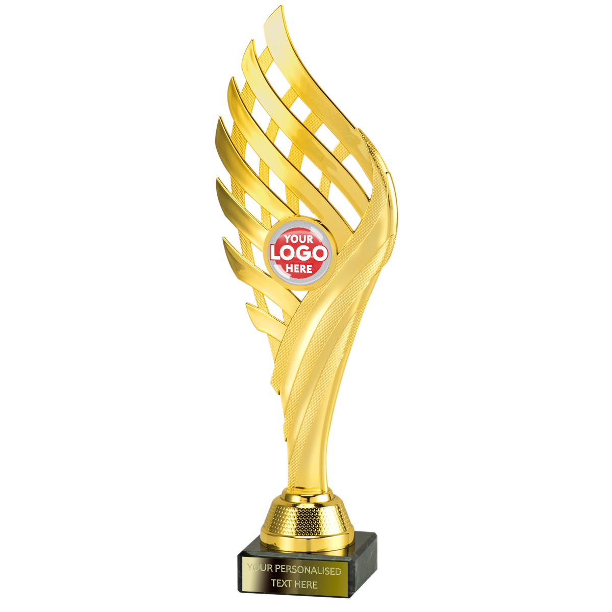 Wing-shaped Trophy Award in Gold/Silver/Bronze (SET35001/2/3A)