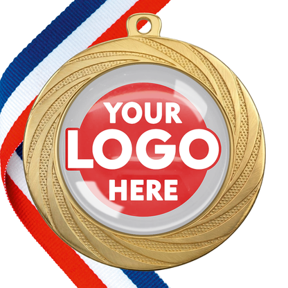 70mm Whirl Budget Medal with Gel Dome