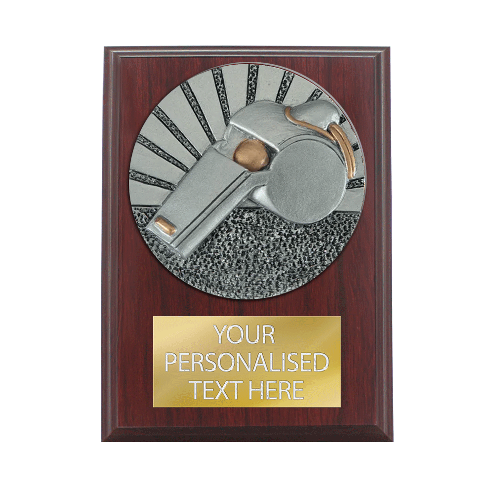 Wooden Shield with Referee Theme Resin Disc (H121/2) BW Trophies