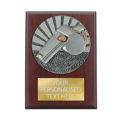 Wooden Shield with Referee Theme Resin Disc (H121/2) BW Trophies