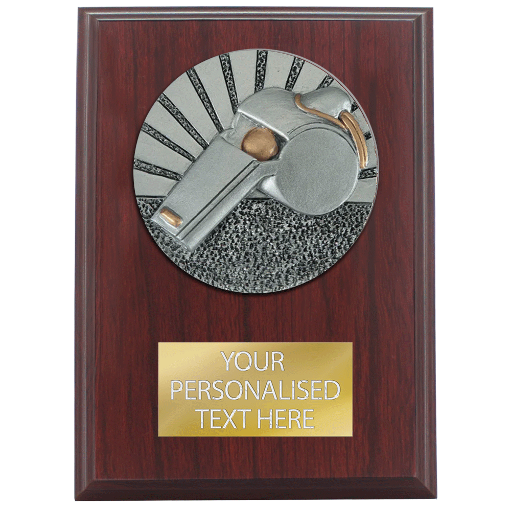 Wooden Shield with Referee Theme Resin Disc (H121/2) BW Trophies
