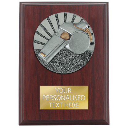 Wooden Shield with Referee Theme Resin Disc (H121/2) BW Trophies